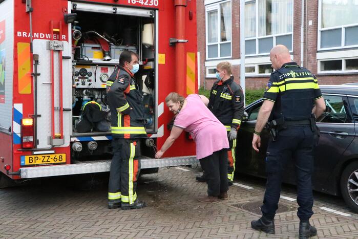 Persoon behandeld na brand in woning