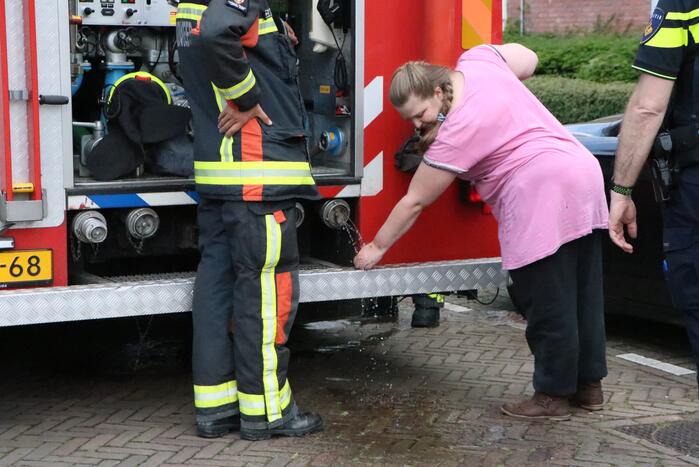 Persoon behandeld na brand in woning