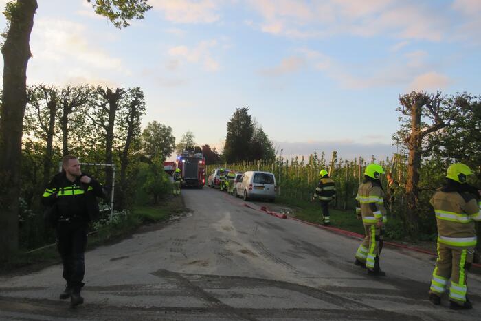 Brand in woning met rieten dak