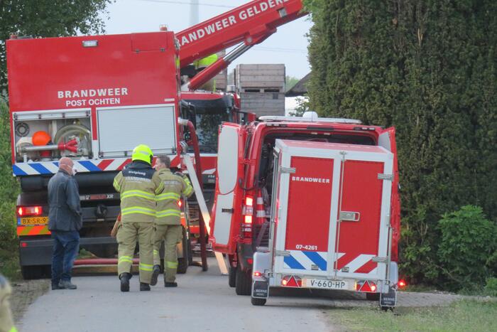 Brand in woning met rieten dak