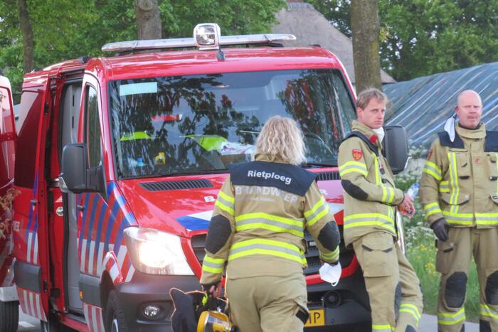 Brand in woning met rieten dak