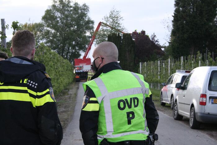 Brand in woning met rieten dak