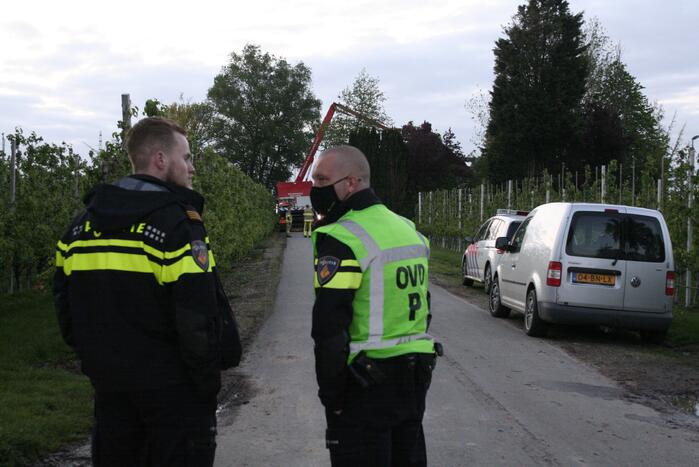 Brand in woning met rieten dak