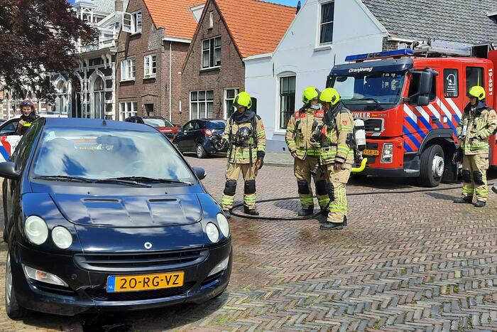 Remschijf auto vat vlam