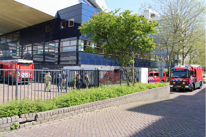 Brandweer doet onderzoek in pand Rijkswaterstaat