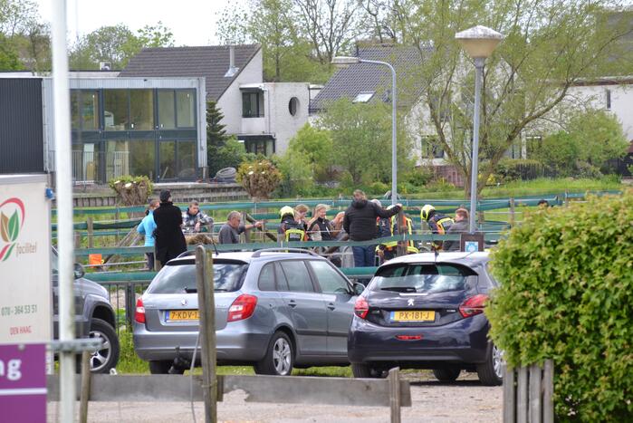 Brandweer bevrijdt paard Zorgmanege Grenzeloos