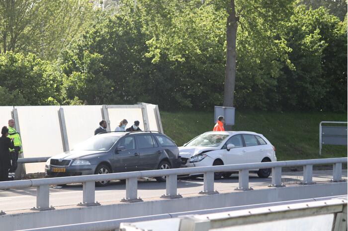 Veel schade bij kop-staartbotsing
