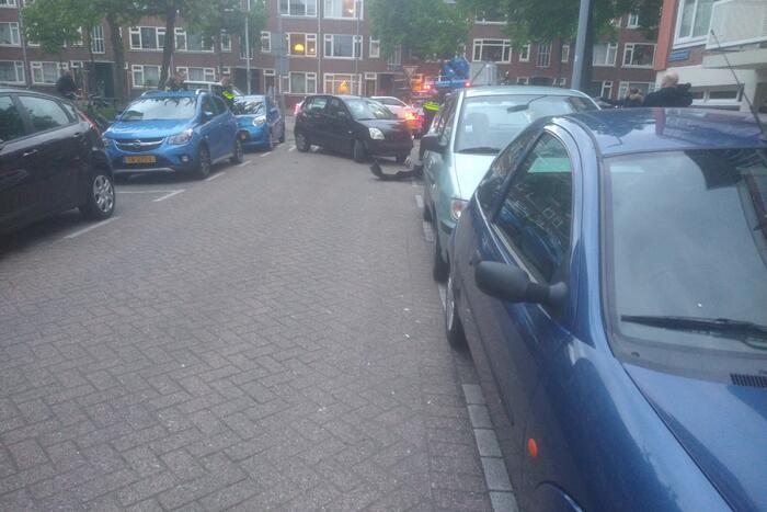 Auto crasht na politieachtervolging