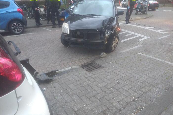 Auto crasht na politieachtervolging