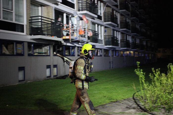 Veel rook bij brand in kelderbox