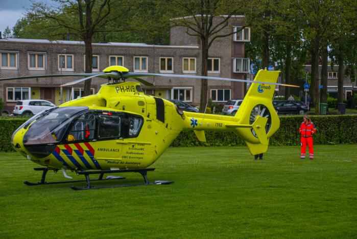 Traumahelikopter voor incident in woning