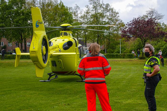 Traumahelikopter voor incident in woning