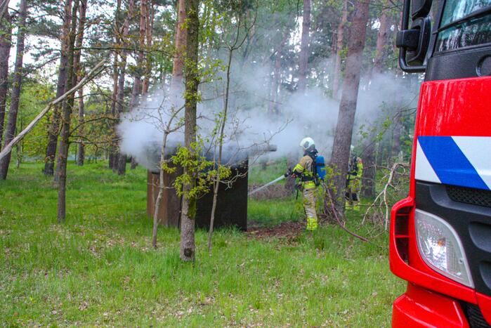 Brand in bunker op militaire vliegbasis