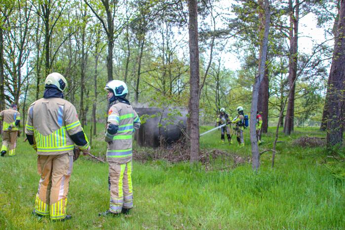 Brand in bunker op militaire vliegbasis