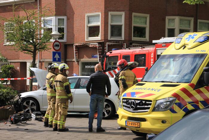 Persoon bekneld na eenzijdig ongeval