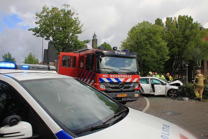 Persoon bekneld na eenzijdig ongeval