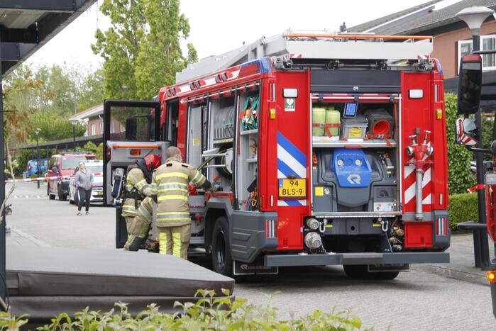 Inzet hulpdiensten bij woningbrand