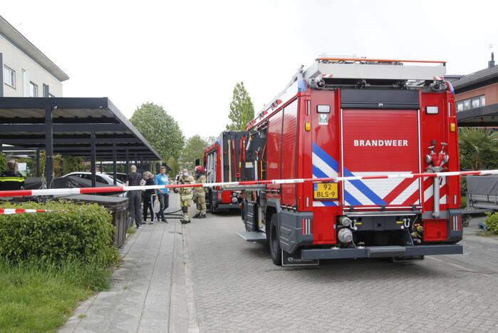 Inzet hulpdiensten bij woningbrand