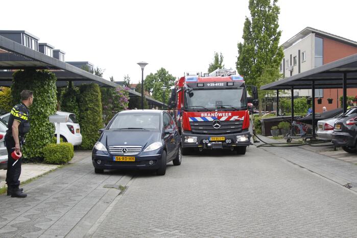 Inzet hulpdiensten bij woningbrand