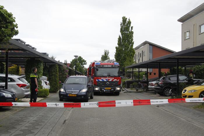 Inzet hulpdiensten bij woningbrand