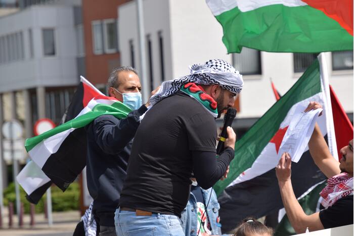 Politie houdt toezicht bij demonstratie
