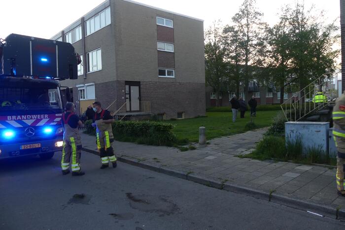 Brand in kelder van gebouw