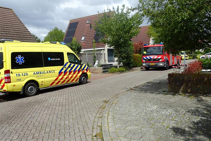 Traumahelikopter landt voor incident in woning