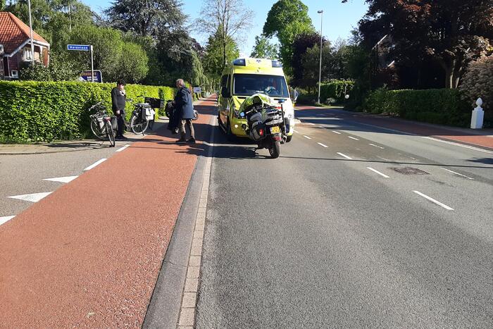 Vrouw gewond door botsing met maaltijdbezorger