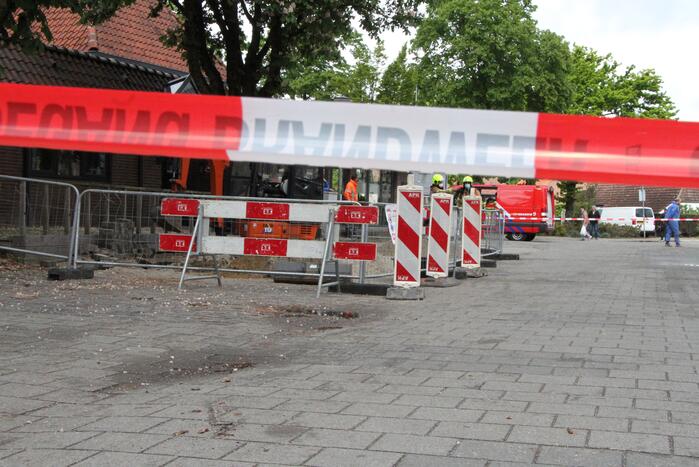 Gasleiding geraakt bij graafwerkzaamheden
