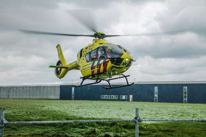 Traumahelikopter voor incident op straat