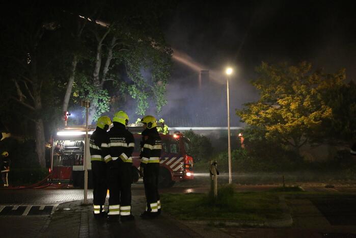 Grote brand in een leegstaand pand