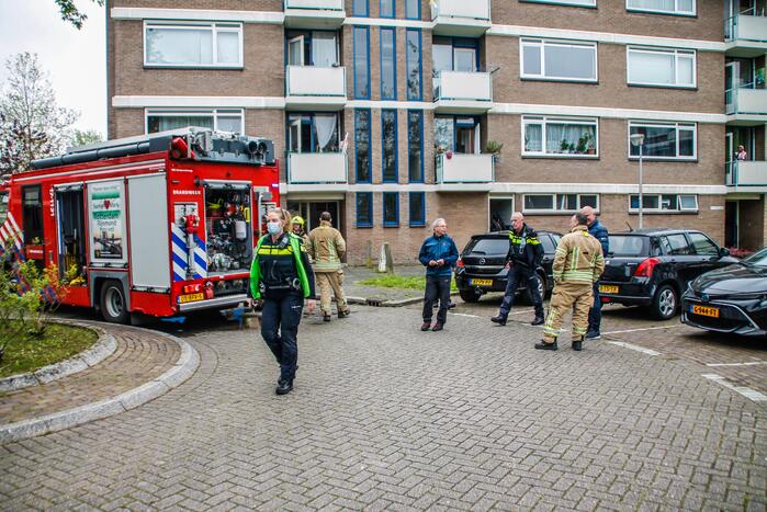 Brand in kelderbox van portiekwoning