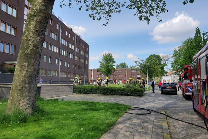 Veel rook bij brand in parkeergarage