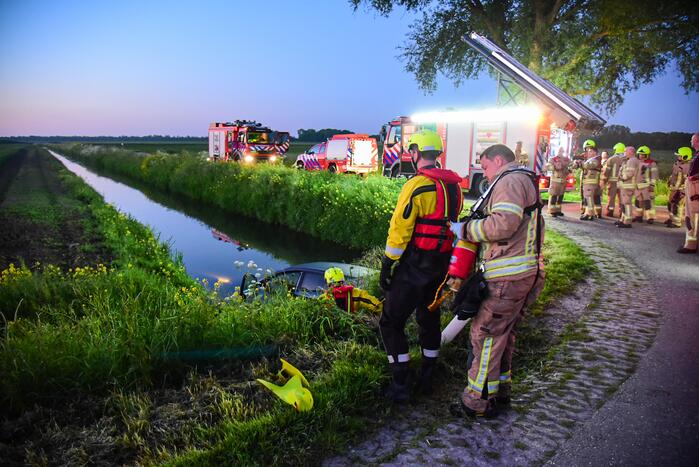Bestuurder raakt met auto te water