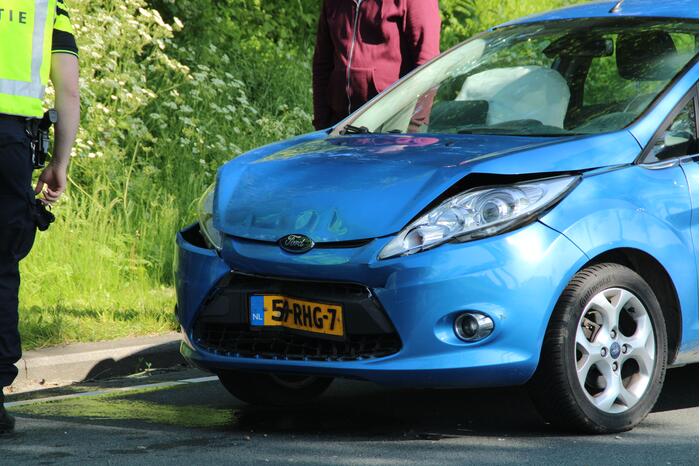 Kettingbotsing tussen vier auto's