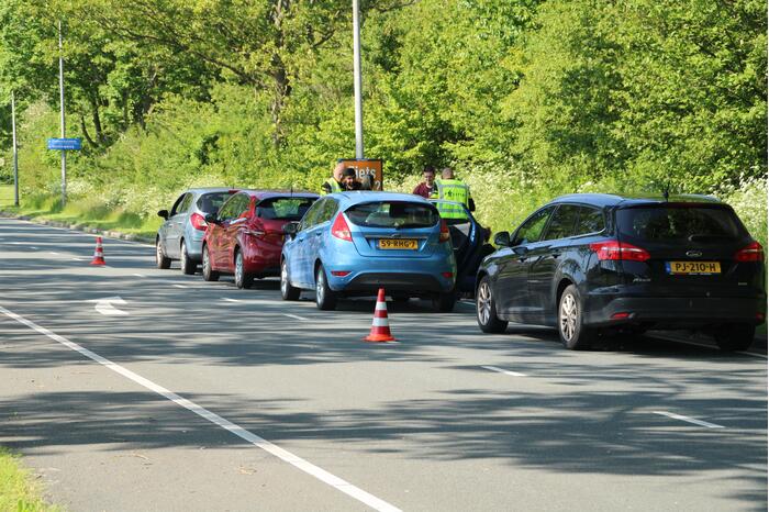 Kettingbotsing tussen vier auto's
