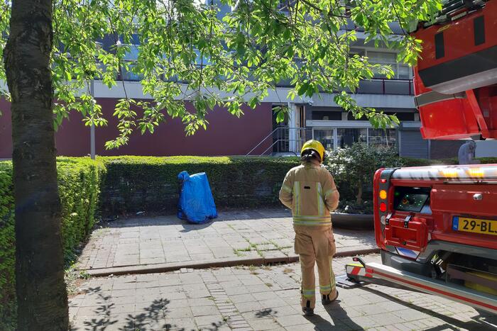 Brand in spoelkeuken van restaurant