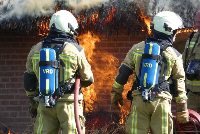 Grote brand in woonboerderij