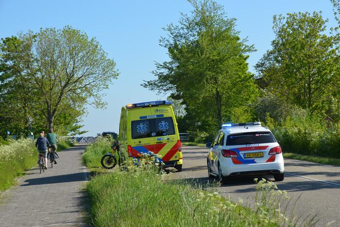 Gewonden bij ongeval tussen wielrenner en motorrijder