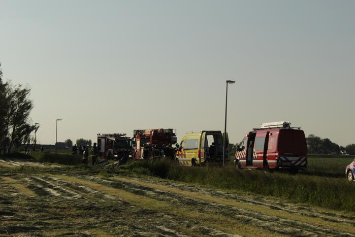 Zwaargewonde bij ongeval met auto in sloot