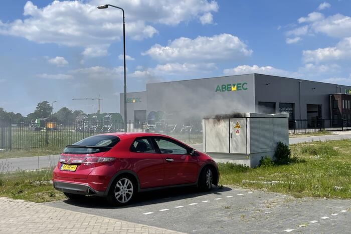 Stroomhuis in brand gevlogen