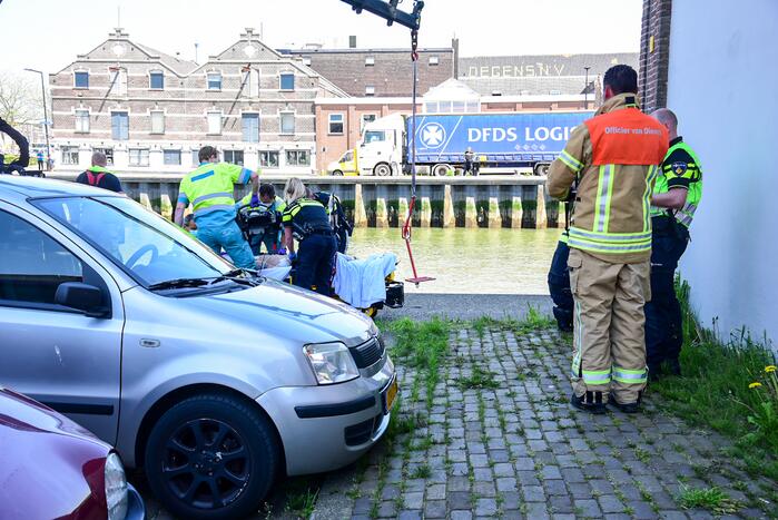 Persoon valt in water bij sluizen