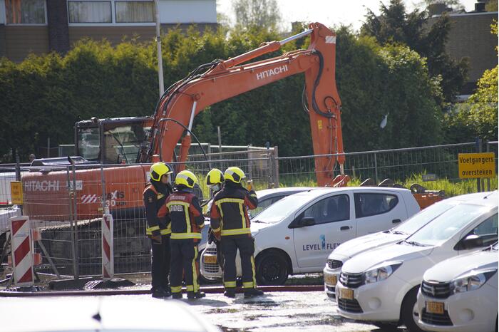Gasleiding geraakt bij werkzaamheden