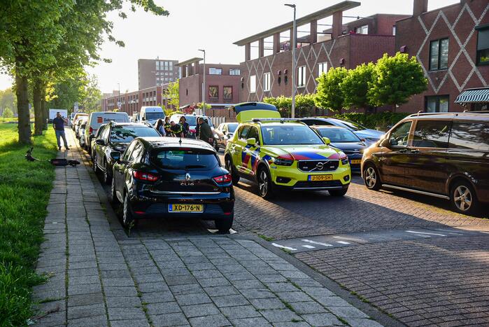 Persoon ten val met elektrische step