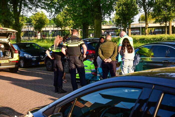 Persoon ten val met elektrische step