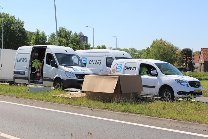 Gasleiding geraakt bij plaatsen van lantaarnpaal
