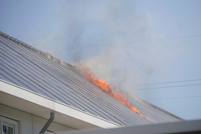 Brand in zonnenpanelen van woningen