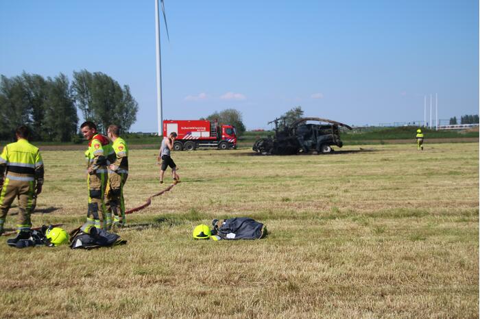 Grashakselaar volledig verwoest door brand