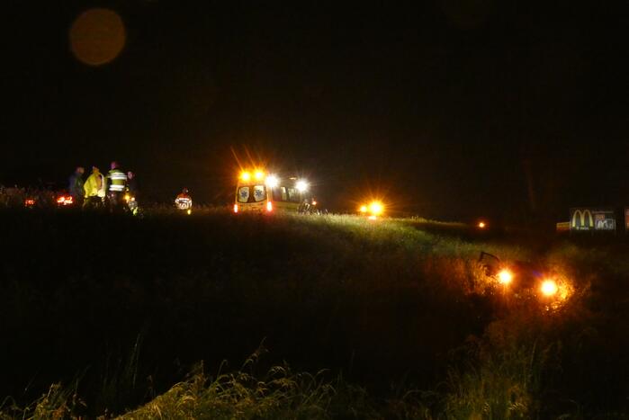 Automobilist raakt van de weg