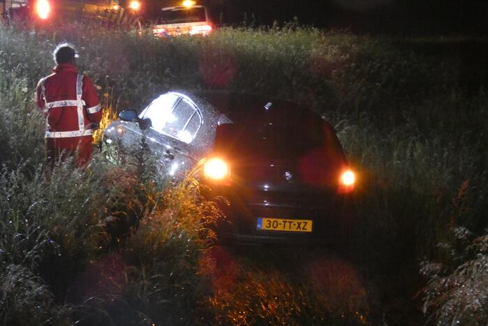 Automobilist raakt van de weg